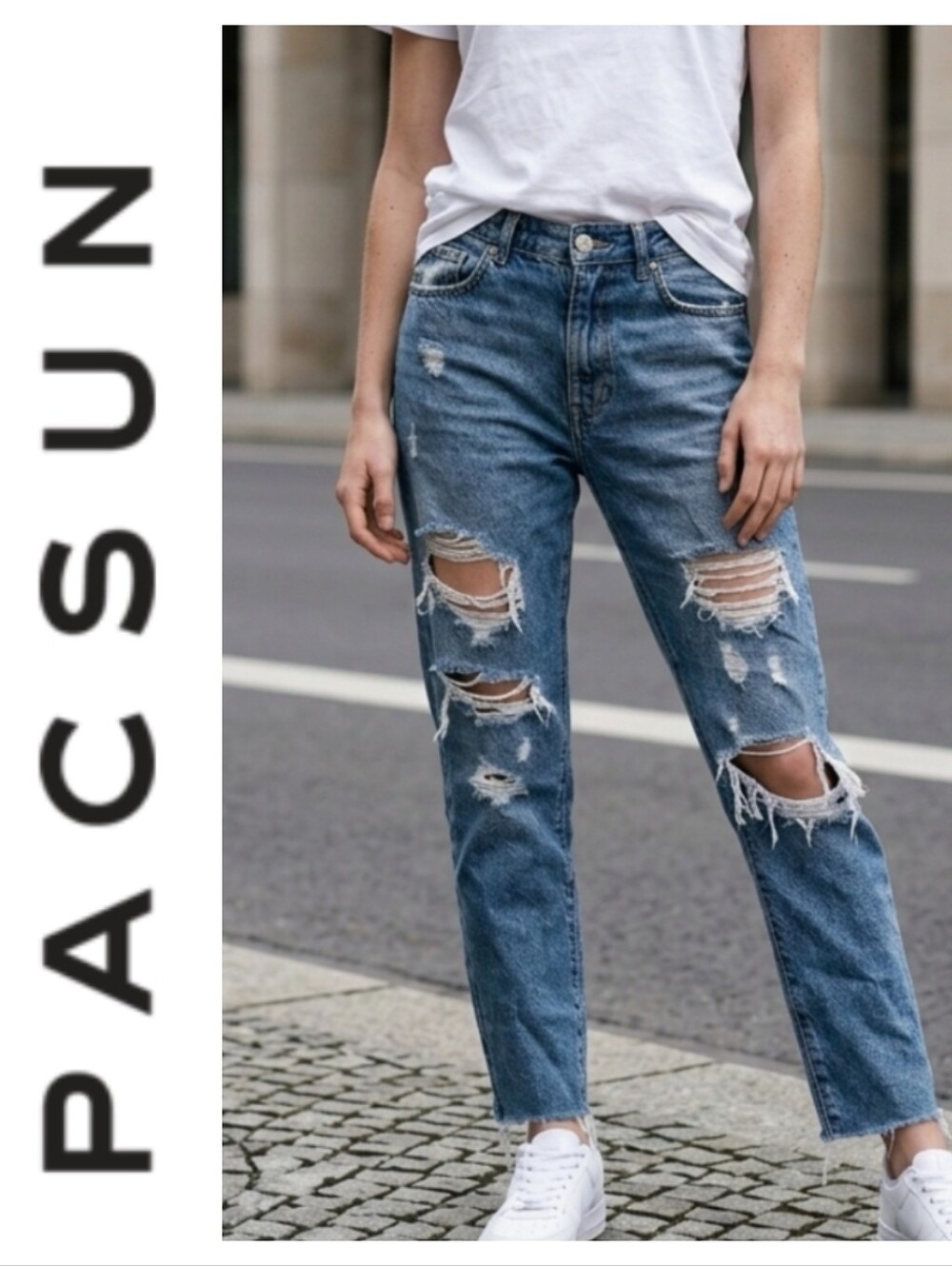 PacSun Vintage Loose Ripped Straight Jeans